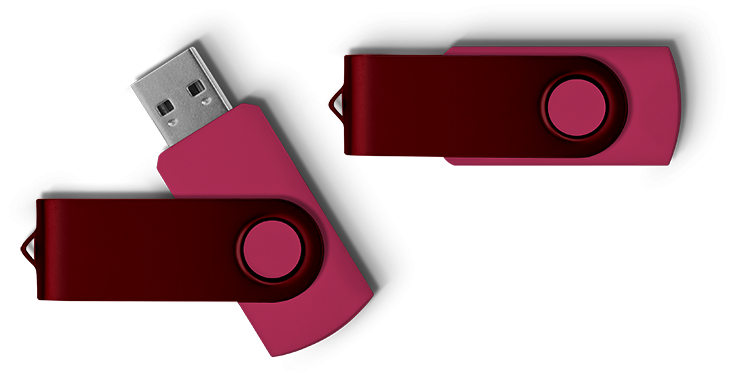Magenta-bordó 16 GB-os céges pendrive