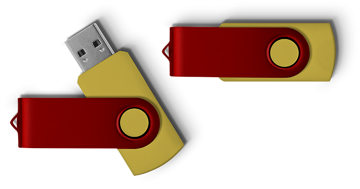 Sárga-piros 4 GB-os céges pendrive
