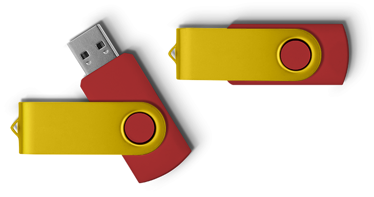 Piros-sárga 8 GB-os céges pendrive